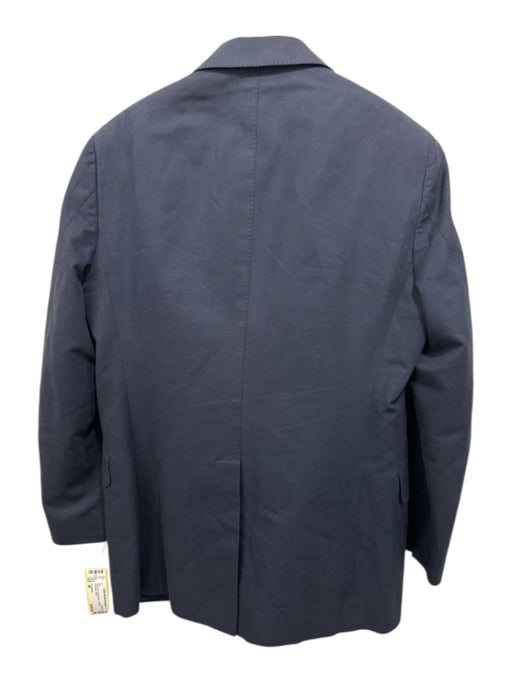 Ferragamo Navy Blue Wool Solid 2 Button Men's Suit Navy Blue / 48