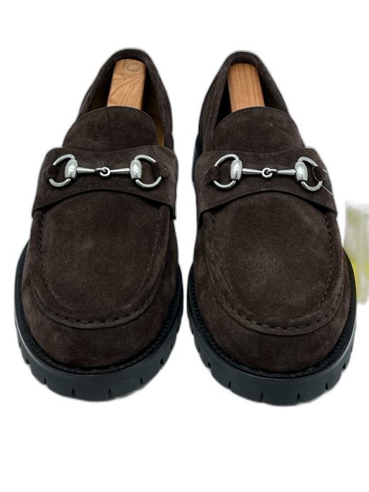 Gucci Shoe Size 8 Dark Brown Suede Solid Dress Men's Shoes Dark Brown / 8