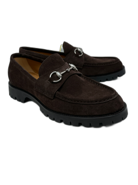 Gucci Shoe Size 8 Dark Brown Suede Solid Dress Men's Shoes Dark Brown / 8