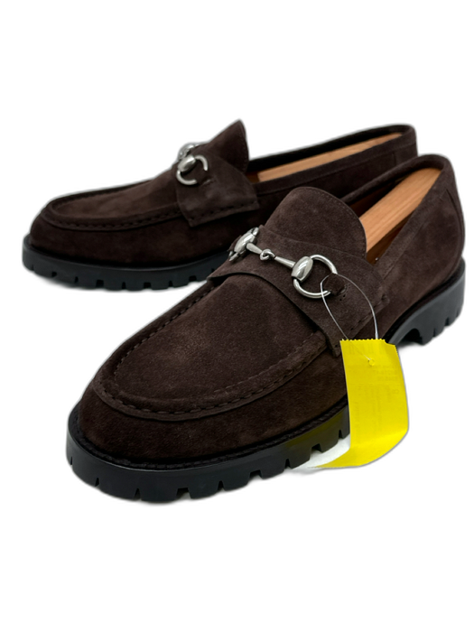 Gucci Shoe Size 8 Dark Brown Suede Solid Dress Men's Shoes Dark Brown / 8