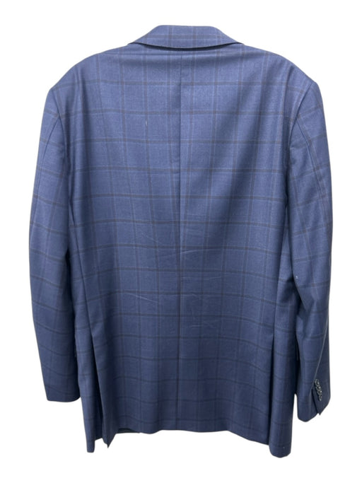 Ermenegildo Zegna Navy Blue Wool Plaid 2 Button Men's Blazer Navy Blue / 48R