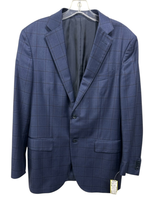 Ermenegildo Zegna Navy Blue Wool Plaid 2 Button Men's Blazer Navy Blue / 48R