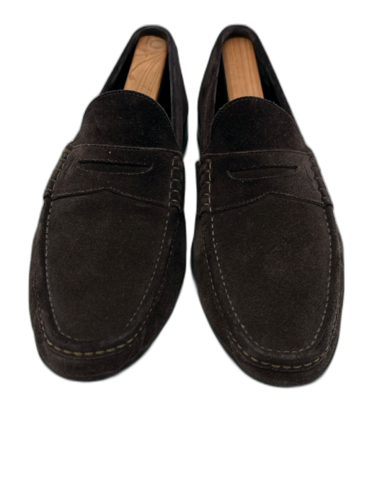 Ferragamo Shoe Size 8 Dark Brown Suede Solid Dress Men's Shoes Dark Brown / 8