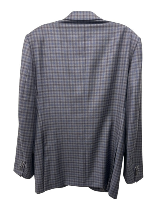 Ermenegildo Zegna Gray & Multi-Color Wool Plaid 2 Button Men's Blazer Gray & Multi-Color / 48R