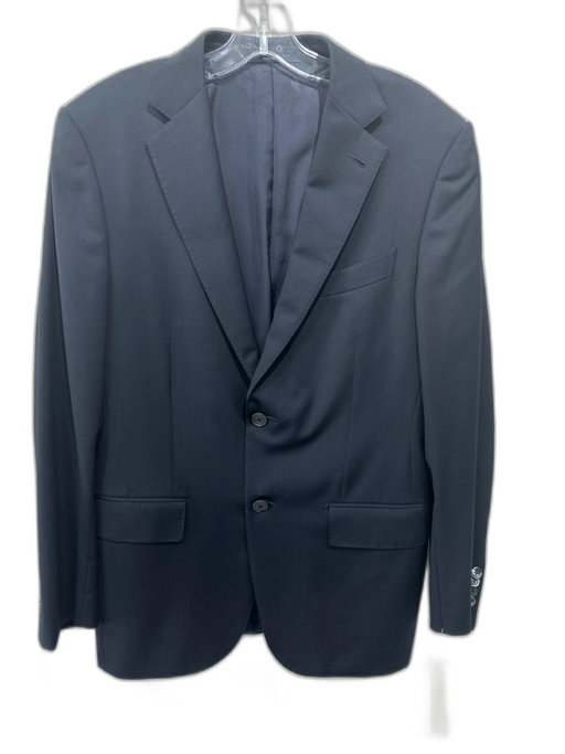 Ermenegildo Zegna Black Wool Solid 2 Button Men's Blazer Black / 48R