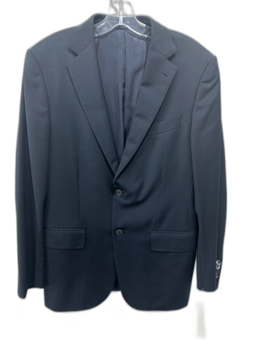 Ermenegildo Zegna Black Wool Solid 2 Button Men's Blazer Black / 48R