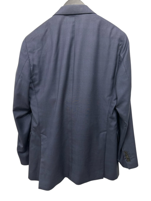 Ferragamo Navy Blue Wool Solid 2 Button Men's Suit Navy Blue / 48
