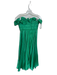 AMUR Size 6 Green Strapless Pleated Ruffles Gown Green / 6