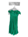 AMUR Size 6 Green Strapless Pleated Ruffles Gown Green / 6