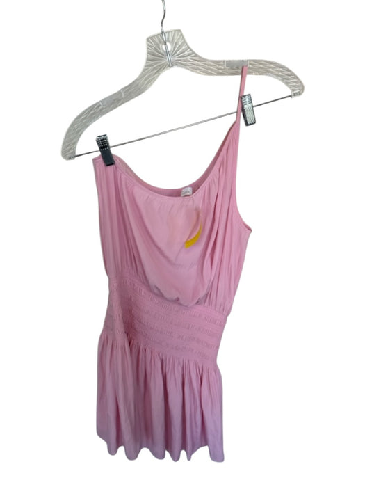 Ramy Brook Size M Baby Pink Polyester One Shoulder Elastic Waist Dress Baby Pink / M