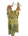 Celia B Size S Yellow & Orange Cotton Tie Straps Flowers Beaded Detail Dress Yellow & Orange / S