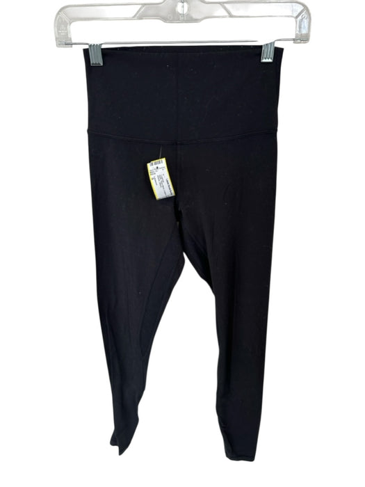 Lululemon Size S Black Nylon Blend Cropped High Waist Athletic Leggings Black / S