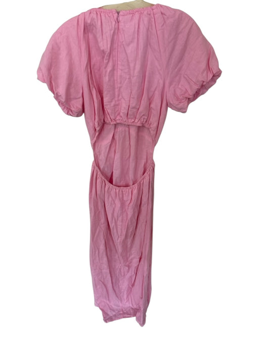 Sanctuary Size M Light Pink Polyester Short Sleeve Sinched Waist Open Back Dress Light Pink / M