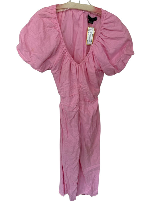Sanctuary Size M Light Pink Polyester Short Sleeve Sinched Waist Open Back Dress Light Pink / M