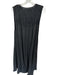Free People Size XS Black Cotton Maxi Pleated Detail Button Up Sleeveless Dress Black / XS