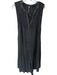 Free People Size XS Black Cotton Maxi Pleated Detail Button Up Sleeveless Dress Black / XS