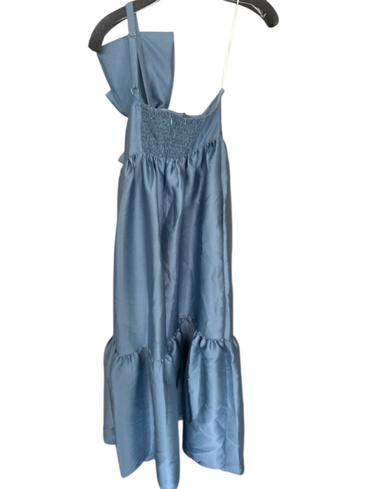 Petal + Pup Size S Slate Blue Polyester Maxi Bow Detail Straps Gown Slate Blue / S