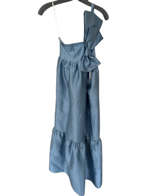 Petal + Pup Size S Slate Blue Polyester Maxi Bow Detail Straps Gown Slate Blue / S