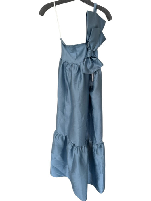 Petal + Pup Size S Slate Blue Polyester Maxi Bow Detail Straps Gown Slate Blue / S