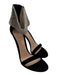 Gianvito Rossi Shoe Size 38 Black Leather Stiletto Open Toe Zip Close Heels Black / 38