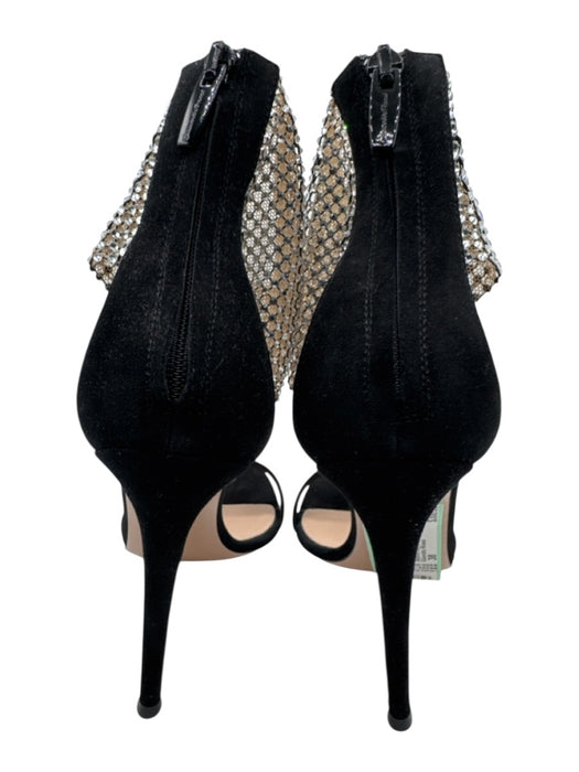 Gianvito Rossi Shoe Size 38 Black Leather Stiletto Open Toe Zip Close Heels Black / 38