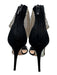 Gianvito Rossi Shoe Size 38 Black Leather Stiletto Open Toe Zip Close Heels Black / 38