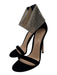 Gianvito Rossi Shoe Size 38 Black Leather Stiletto Open Toe Zip Close Heels Black / 38