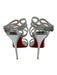 Christian Louboutin Shoe Size 39 Silver Leather & Textile open toe Glitter Heels Silver / 39