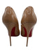 Christian Louboutin Shoe Size 38 Tan Leather Pointed Toe Patent Stiletto Heels Tan / 38