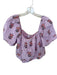 Rhode Size XS Lavender Linen Square Neck babydoll Floral Print Top Lavender / XS