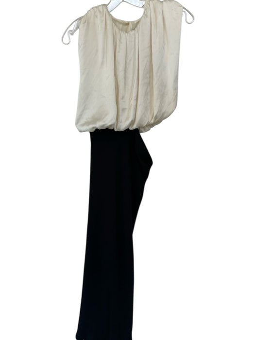 Zara Size S Black & White Polyester Cutouts Maxi Open Back Dress Black & White / S
