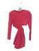 Misha Size XS Hot pink Polyester Blend Long Sleeve Cut Outs Shoulder Pads Dress Hot pink / XS