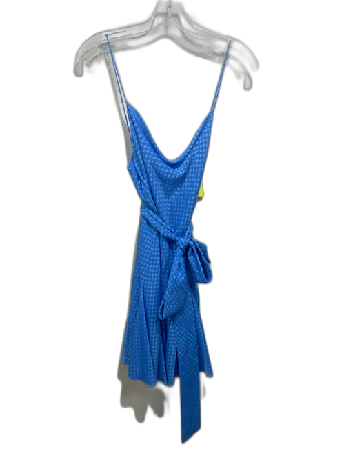 Alice + Olivia Size 10 Blue Polyester Sleeveless Swiss Dot pleats Dress Blue / 10