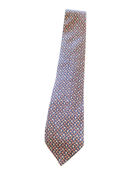 Ferragamo Blue & Multi Silk All Over Print Men's Tie Blue & Multi