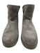 Ugg Shoe Size est 9 Gray Leather Upper Suede Shearling Lined Side Slits Boots Gray / est 9