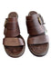 Robert Clergerie Shoe Size 5.5 Brown Leather open toe brass Buckle Mule Shoes Brown / 5.5