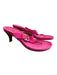 Stuart Weitzman Shoe Size 7 Hot pink Suede Heel Silver Buckle Sandal Shoes Hot pink / 7