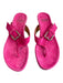 Stuart Weitzman Shoe Size 7 Hot pink Suede Heel Silver Buckle Sandal Shoes Hot pink / 7