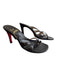 Christian Louboutin Shoe Size 35.5 Black Leather High Heel Open Toe & Heel Shoes Black / 35.5