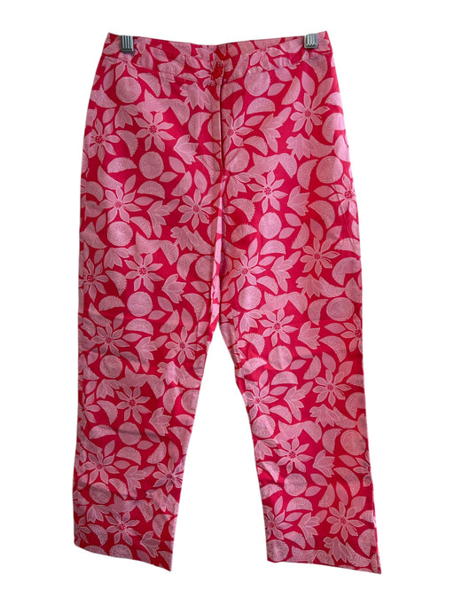 Lilly Pulitzer Size 0P Pink Cotton Blend Low Rise Capri Zip front Pants Pink / 0P