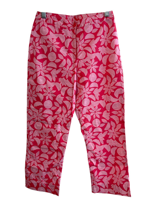 Lilly Pulitzer Size 0P Pink Cotton Blend Low Rise Capri Zip front Pants Pink / 0P