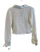 Rayure Size 38 White Polyamide Blend Button Front Sheer Striped Top White / 38