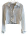 Rayure Size 38 White Polyamide Blend Button Front Sheer Striped Top White / 38