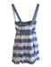J Crew Size 0 Blue & White Cotton Button Strap Empire Waist Striped Top Blue & White / 0
