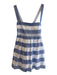 J Crew Size 0 Blue & White Cotton Button Strap Empire Waist Striped Top Blue & White / 0