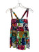 J Crew Size 0 Multi Color Cotton Button Strap Empire Waist Patchwork Top Multi Color / 0