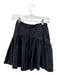 Alice Ritter Size 2 Black Silk Side Accent Side Buttons Jaquard Mini Skirt Black / 2