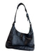 Coach Black Leather Silver Hardware Magnetic Close Shoulder Bag Bag Black / Small
