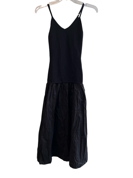 Hyacinth House Size XXS Black Rayon & Nylon V Neck Ribbed Spaghetti Strap Dress Black / XXS