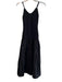 Hyacinth House Size XXS Black Rayon & Nylon V Neck Ribbed Spaghetti Strap Dress Black / XXS